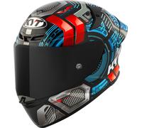 KYT TT-Revo Synchrotron, casco integrale S male Nero/Blu/Grigio/Rosso