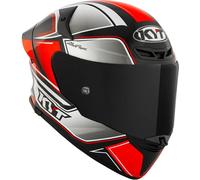 KYT TT-Revo Tourist, casco integrale M male Nero/Bianco/Rosso Fluo