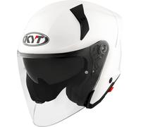 KYT TTR-Jet Plain Casco Jet, bianco, taglia L per maschi