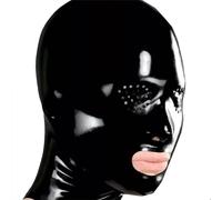 KYTFLCG Lattice Testa Coperchio Bocca Esposta Cappuccio in Gomma per La Testa Cappuccio in Latex per Cosplay Festa in Mascherata(Size:L)