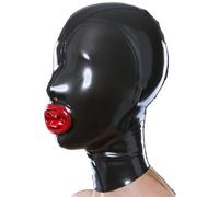 KYTFLCG Lattice Testa Coperchio Cappuccio in Gomma Latex Maschera per la Testa Cappuccio in Latex per Cosplay Abbigliamento(Size:xxl)