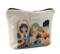Kytpyi Borsa Cosmetica, Borsa Trucco da Viaggio, Stile di Illustrazione Carino Trousse Trucchi Donna per le Sorelle dei Migliori Amici, Portatile Pochette Trucchi come Compleanno Addio Fest Regalo
