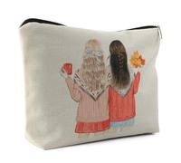 Kytpyi Borsa Cosmetica, Borsa Trucco da Viaggio, Stile di Illustrazione Carino Trousse Trucchi Donna per le Sorelle dei Migliori Amici, Portatile Pochette Trucchi come Compleanno Addio Fest Regalo