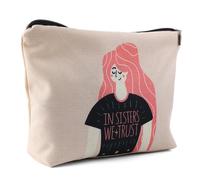 Kytpyi Borsa Cosmetica, Borsa Trucco da Viaggio, Stile di Illustrazione Carino Trousse Trucchi Donna per le Sorelle dei Migliori Amici, Portatile Pochette Trucchi come Compleanno Addio Fest Regalo