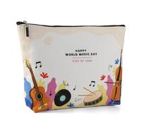 Kytpyi Borsa Cosmetica, Borsa Trucco da Viaggio, Tema Musicale Trousse Trucchi Donna per Amanti della Musica Tifosi, Personalizzato Pochette Trucchi come Compleanno Anniversario Concerto Regalo