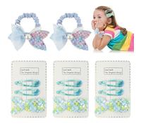 Kytpyi Mollette Capelli Bambina, 9 Pezzo Colorato Sirena Neonata Forcine con 2 Pezzo Elastici Bimba per Vita Quotidiana Giornata Scolastica Partito, Carino Accessori Capelli Bambina per Regalo (Blu)