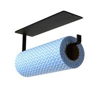 Kytpyi porta scottex, porta scottex da parete, porta scottex da appendere di carta autoadesivo montato a parete, senza trapano, porta rotolo da cucina da cucina per cucina, bagno, dispensa (nero)