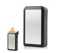 Kytpyi Portasigarette, Porta Sigaretta, Anti-schiacciamento Moistureproof Resistente al sudore Porta Sigarette per 15~20 Sigarette, Donna Uomo Portasigarette Slim per Regalo Quotidiano (Argento)