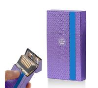 Kytpyi Portasigarette, Porta Sigarette, Personalizzato Porta Sigaretta in Plastica per 16~20 Sigarette, Elegante Portatile Resistenza alla Caduta Porta Sigaretta Donna Uomo per Regalo (Viola)