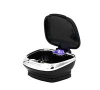 Kytpyi Posacenere portatile per auto, mini posacenere per auto, facile da pulire, staccabile, impermeabile, ignifugo, con coperchio, luce LED blu