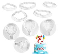 Kytpyi tagliabiscotti, 9 pezzi nuvole cutters stampo mongolfiera biscotti stampi per biscotti in plastica formine per biscotti stampi per biscotti per decorare una torta fondente di pasta biscotto
