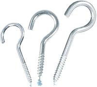 KYUEPONG Ganci a vite, Apertura gancio lampada occhio di pecora viti ganci autofilettanti vite punto interrogativo ganci(No.10 10pcs)