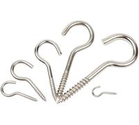 KYUEPONG Ganci a vite, Gancio for vite autofilettante con anello ad occhio di montone, gancio in ferro for appendere l'anello(Hooks,2 100pcs)