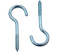 KYUEPONG Ganci a vite, Viti autofilettanti a forma di gancio Viti a gancio for lampada a forma di occhio di pecora con apertura a punto interrogativo(No.10 5pcs)