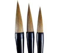 KYUEPONG Pennello per calligrafia cinese, Set di pennelli da 3 pezzi Pratica calligrafia con pennello distico for caratteri grandi