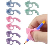 Kyuionty 8 impugnature per matite in silicone per bambini, multicolore, supporto per matite didattiche per bambini, adulti, bambini in età prescolare