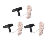 Kyuionty Corda di avviamento a strappo da 3 metri, con 3 maniglie per cordino, ad alta resistenza, corda di ricambio per tosaerba/generatore/motosega (diametro della punta: 3 mm)