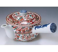 Kyusu Giapponese Teiera Kyo Kiyomizu Yaki Ware Akae Fiore Uccello Giappone