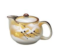 Kyusu Kutani Yaki Ware Giapponese In Porcellana Teiera Flock D'Oro Di Gru Japan