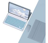 KYVELO Custodia per Tastiera con Mouse per Xiaomi Pad 6 / Pad 6 PRO 11 Pollici 2023, retroilluminata a 7 Colori, Tastiera Bluetooth Wireless Staccabile, Custodia Folio Leggera e Portatile,Blu
