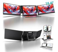 KYY - Estensore di visualizzazione per laptop da 15,6 pollici, monitor portatile FHD IPS da 1080P, monitor triplo USB-C a un cavo, visualizzazione da viaggio doppio per notebook da 12 a 17 pollici