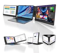 KYY Monitor portatile per laptop, 14 '' FHD 1080P USB-C Triple Laptop Screen Extender IPS Display, doppio monitor per schermo extra, monitor da viaggio per laptop da 12"-16", X90A (Mac, Wins, Android)