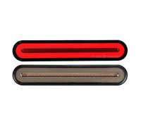 KYYET 2pcs Rosso e Giallo Camion Rimorchio Van Camion ATV Accessori Universal Sequential Flow Stop Brake Turn Singal Lampada Fanale Posteriore Halo Neon Led Light Bar