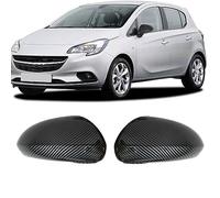 KYYET Copricapsula per specchietto retrovisore aletta portiera laterale compatibile con Corsa D 2006-2014 e Corsa E 2014-2019 (motivo fibra di carbonio)