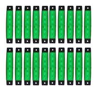 KYYET Luci laterali a LED 6 LED 2835 SMD Liquidazione Lampade per Camion Rimorchio Campervan Pickup Trattore Camion SUV Barca 12V DC Antiurto (20 pezzi verde)