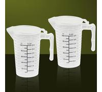 KYYGKY 2 pz Bicchiere Graduato Plastica Trasparente Tazza Dosatrice Liquidi Recipiente Graduato Tazza Misurino ml Misuratore Liquidi Cucina per cottura casa laboratorio strumento di misurazione