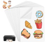 KYYGKY 20 Fogli Carta Adesiva Stampabile Trasparente A4 Vinile per Stampanti a Getto d'Inchiostro e Laser