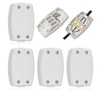 KYYGKY 4 Pcs Scatola Derivazione Piccola Bianca 13AMP 250V Plastica Terminale di Giunzione Scatola di Giunzione Cassetta Derivazione per Illuminazione Interna Alimentazione e Cablaggio Automotive