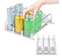 KYYGKY Automatico Dispenser Lattine Organizer Frigorifero Salvaspazio Ferma Bottiglie per Frigorifero Organizzatore Bevande Portabottiglie Frigo Accessori per Frigo Cucina Dispensa Controsoffitto