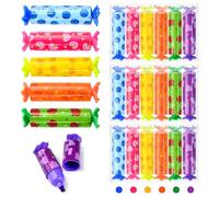 KYYGKY Mini Evidenziatori per Caramelle 36 Pezzi Penne Simpatici Evidenziatori a Forma di Caramella Penne Colorate Creative a 6 Colori 6.5*2cm per Scuola Regalo Gadget Compleanno Regalini Fine Festa