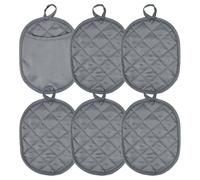 KYYGKY set da 6 pezzi Presine Cucina Grige Presine Guanti Forno Alta Temperatura Resistenti Al Calore 160℉ Guanti Da Forno Cucina Presine da Cucina Grigio per Cucinare Aiuto da Cucina 22 * 17CM