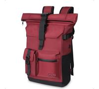 KYYLZ 28L Zaino Rolltop Uomo Donna con Scomparto per Laptop, Zaino da Viaggio Espandibile, Rains Impermeabile, per Casual Lavoro Università Escursionismo e attività all’Aperto, Large (rosso)