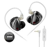 KZ Duonic - Cuffie in-ear per monitor, con triplo magnete planare magnetico + doppio driver dinamico super lineare, auricolari HiFi Bass con microfono, isolamento acustico IEM (microfono