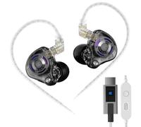 KZ Gale Cuffie USB C, Auricolari Cablati per Samsung S25 S24 S23 FE S22 S21 S20 A53 A54 Tipo C IEM con Microfono Scheda Audio DSP Integrata per iPhone 16 Pro Pixel 9 Pro (Nero)