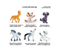 (KZ Mini Elf A Set)Set giocattolo modello minifigure creatura dinosauro con design realistico per gioco bambini