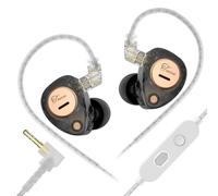 KZ Taurus Auricolari in ear con cavo cuffie in ear monitors con microfono a condensatore Doppia capsula a condensatore da 6 mm IEM gaming 2DD da 8 mm Bassi profondi Cavo staccabile