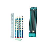 KZGMMHY8 Astuccio Creativo e Minimalista per Bambini delle scuole elementari, con Ogni Matita Posta in Una Fessura separata, Portatile e ordinato(Colore: Verde, Dimensioni: 22,5 x 5,5 cm)