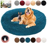 KZhanmy Cuccia per Cani,Letto Cani Cuscino Sfoderabile Pelosa Antistress,Cuccia Cane Interno Rotondo,Cuscino per Cani Grandi Morbida Peluche,Lavabile Antiscivolo,12 Colori