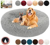 KZhanmy Cuccia per Cani,Letto Cani Cuscino Sfoderabile Pelosa Antistress,Cuccia Cane Interno Rotondo,Cuscino per Cani Grandi Morbida Peluche,Lavabile Antiscivolo,12 Colori