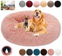 KZhanmy Cuccia per Cani,Letto Cani Cuscino Sfoderabile Pelosa Antistress,Cuccia Cane Interno Rotondo,Cuscino per Cani Grandi Morbida Peluche,Lavabile Antiscivolo,12 Colori