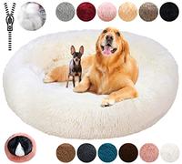 KZhanmy Cuccia per Cani, Letto Cuscino Sfoderabile Pelosa Antistress, Rotondo Interno, Morbida Peluche per Grandi, Lavabile Antiscivolo, 12 Colori