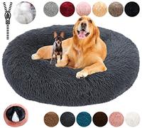 KZhanmy Cuccia per Cani, Letto Cuscino Sfoderabile Pelosa Antistress, Rotondo Interno, Morbida Peluche per Grandi, Lavabile Antiscivolo, 12 Colori