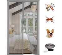 KZhanmy Zanzariera Magnetica per Porte,Tenda Anti-Zanzara Magnetica Chiusa Automatica,per Porta del Balcone e Porta del Patio.-Gray-B|| 130x235cm(51x92inch)