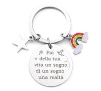 Kzikbxh Portachiavi Laurea, Regalo Laurea Uomo Donna, Regalo Laurea, Regali Per La Laurea, Regali Laurea Donna, Regali Laurea Uomo Originali-Fai della tua vita un sogno, e di un sogno, una realtà