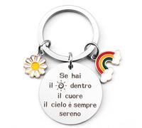 Kzikbxh Regali Da Fare Alla Sorella, Regali Amica, Regali Migliore Amica, Portachiavi Amicizia, Idee Regalo Amica, Regalo Amica Speciale, Regalo Sorella Amica Collega-Se Hai Il Sole Dentro Il Cuore