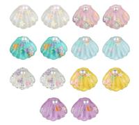 KZIYKW 14 Pezzi Conchiglia di Perla,Artigianato con Conchiglia di Perla,Conchiglia di PerlaMiste,Decorazioni per la Casa,Conchiglia di Perla Decorative,Mini Conchiglia di Perla Decorazioni Marine